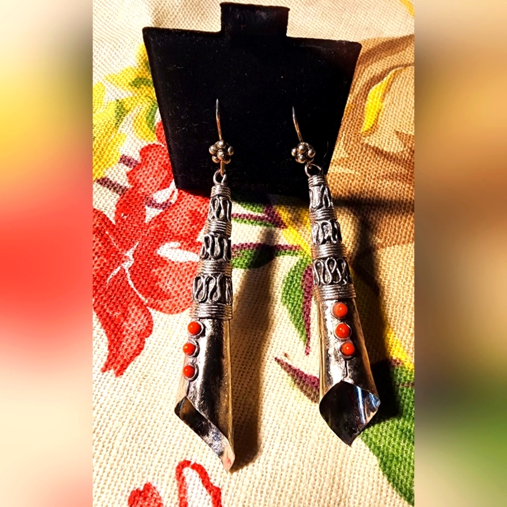 Vintage Silver Drop Earrings